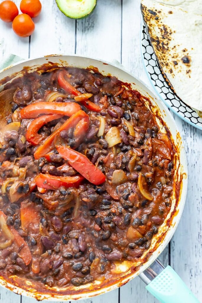 Veggie Fajitas with Beans and Peppers • The Cook Report