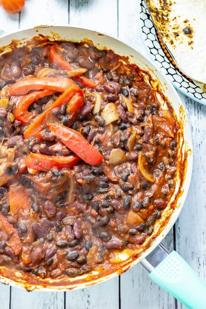 Veggie Fajitas with Beans and Peppers • The Cook Report