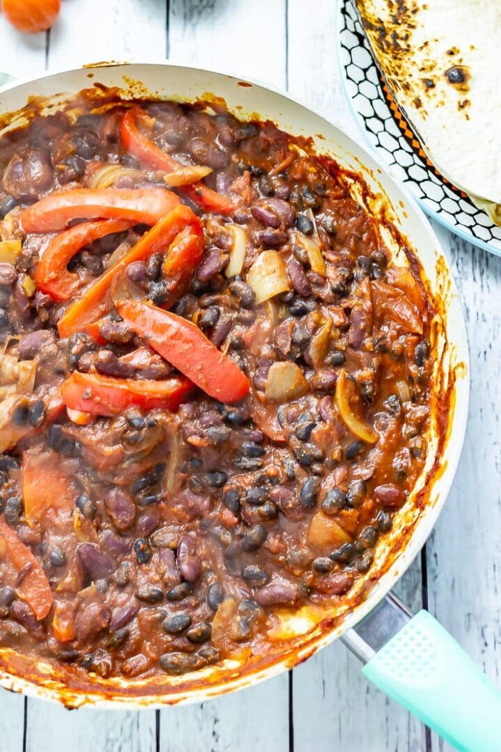 Veggie Fajitas with Beans and Peppers • The Cook Report