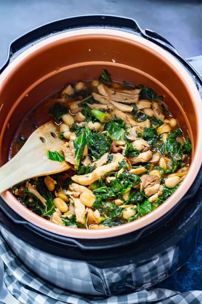Pressure Cooker Chicken Casserole with Kale & White Beans • The Cook Report
