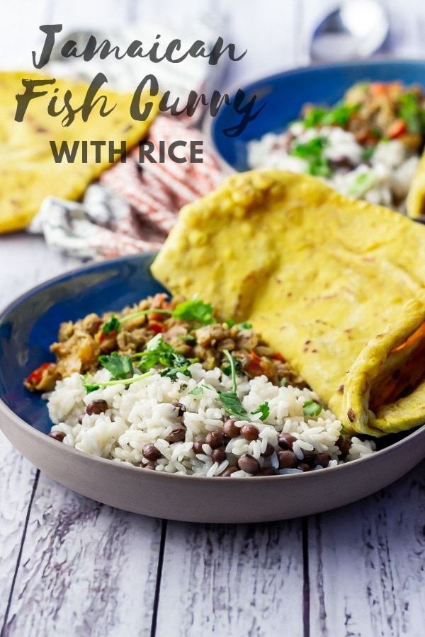 This Jamaican fish curry is bursting with spicy flavour and is perfect paired with creamy, coconutty rice & peas and a sprinkling of fresh coriander. #fishcurry #caribbeanfood #curry #fishrecipe #thecookreport
