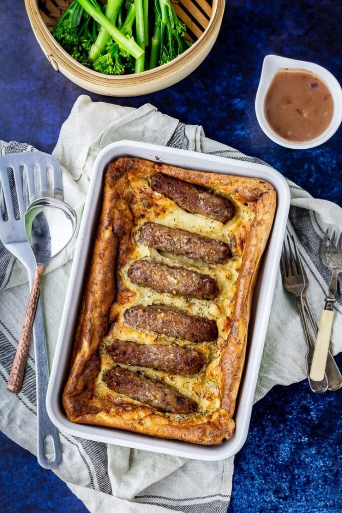 Vegetarian Toad in the Hole with Red Onion Gravy • The Cook Report