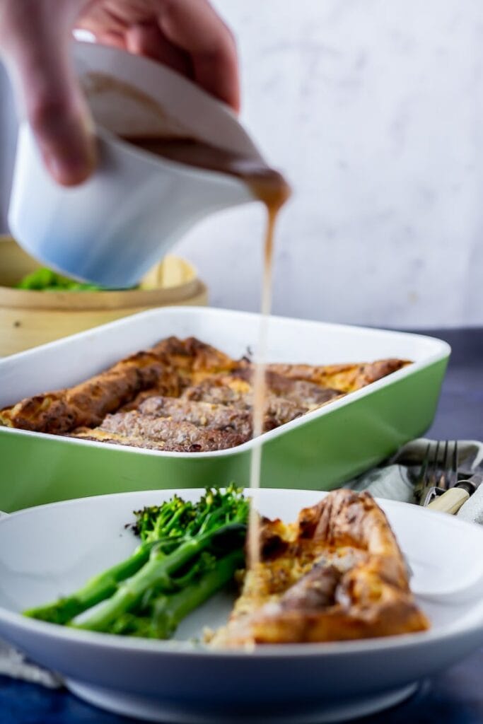 Vegetarian Toad in the Hole with Red Onion Gravy • The Cook Report