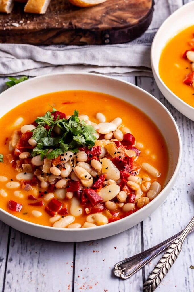 Roasted Red Pepper Soup with White Beans • The Cook Report