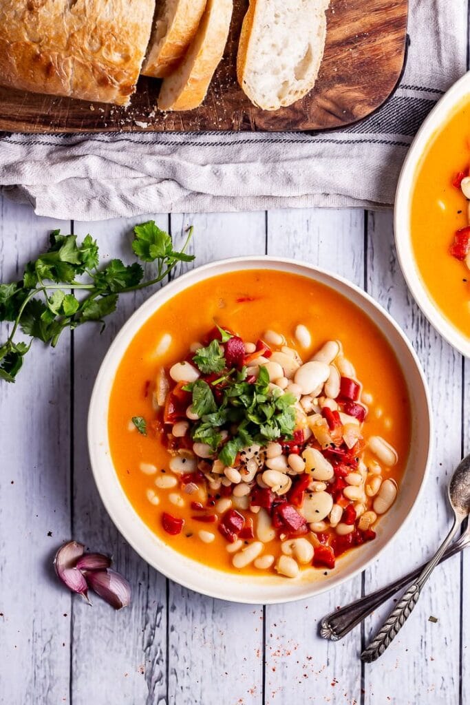 Roasted Red Pepper Soup with White Beans • The Cook Report