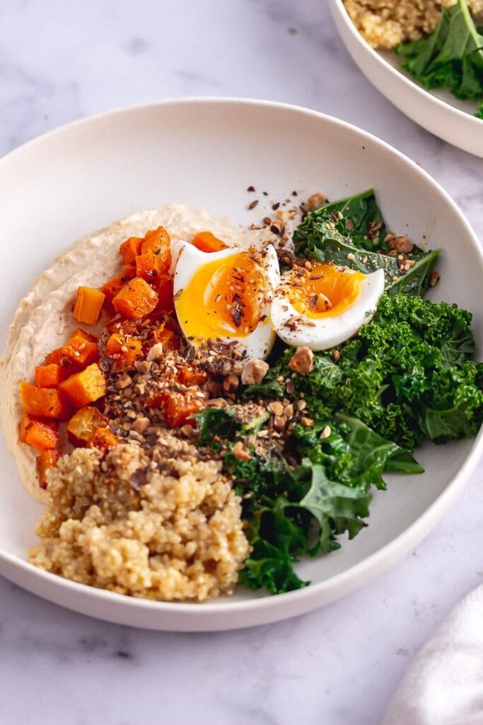 Vegetarian Breakfast Bowl with Hummus • The Cook Report