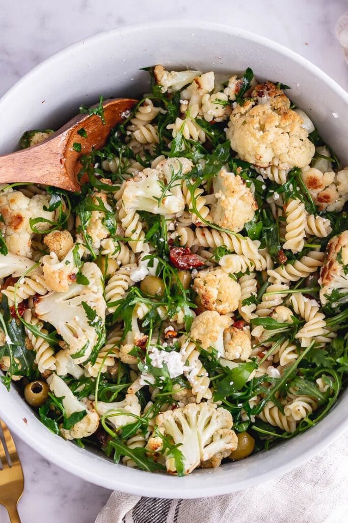 Roasted Cauliflower Pasta with Zingy Dressing • The Cook Report