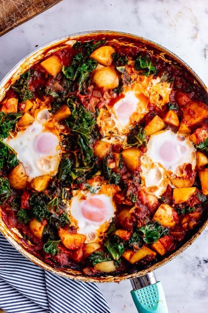 Chipotle Eggs and Potatoes with Kale • The Cook Report