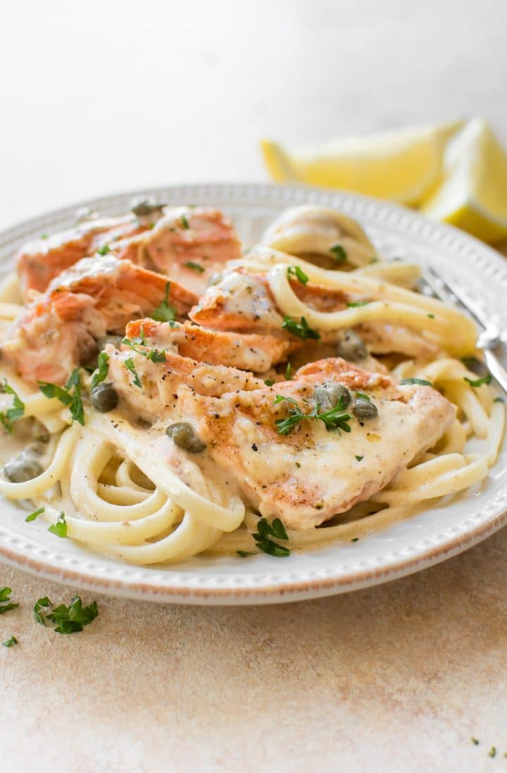 20 Minute Dinners: Salmon piccata recipe from Salt and Lavender