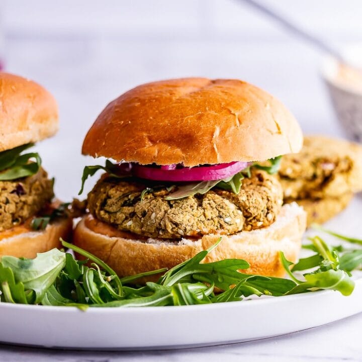 Baked Falafel Burger with Chipotle Mayo • The Cook Report