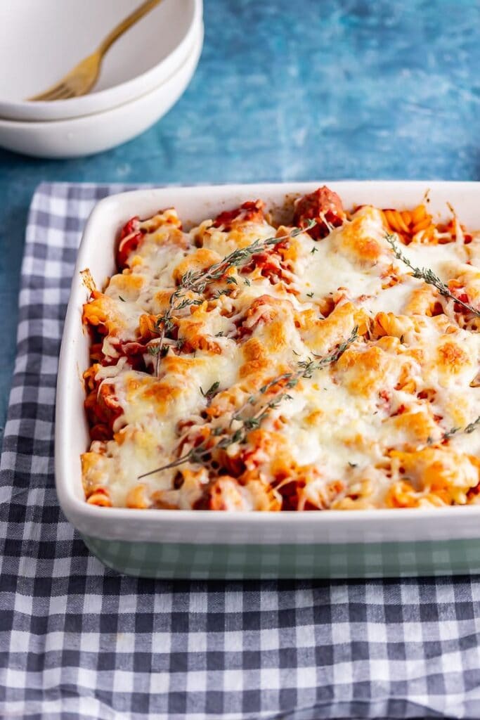 Vegetarian Sausage Pasta Bake • The Cook Report