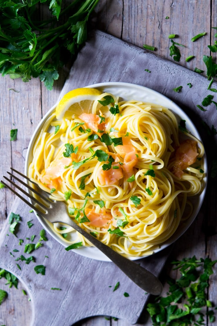 Smoked Salmon Pasta Carbonara