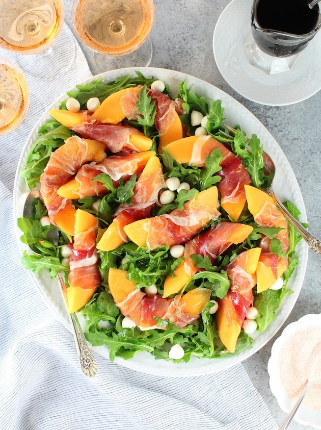 Melon Mozzarella Prosciutto Salad