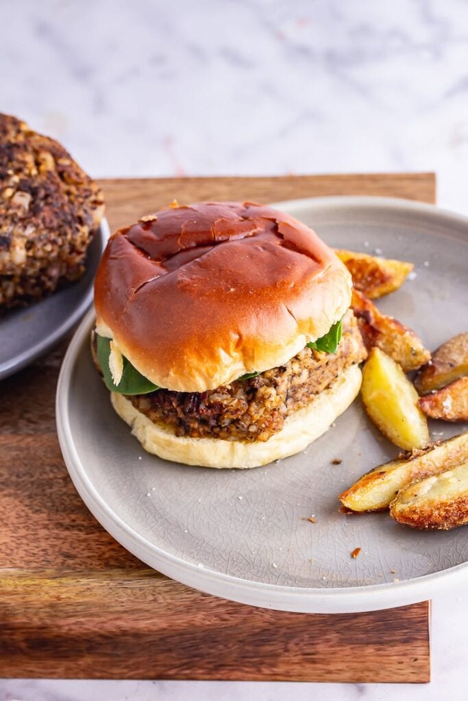 Mushroom Burger with Pearl Barley • The Cook Report