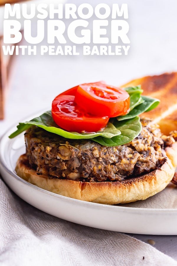 Pinterest image for mushroom burger 