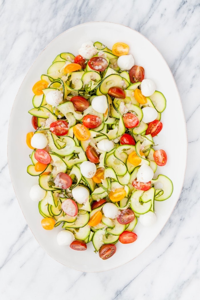 Zucchini Tomato Basil Salad