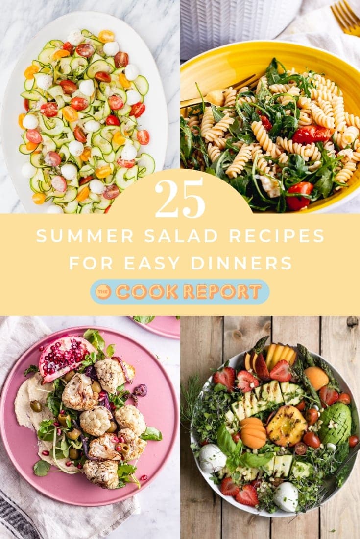 Pinterest graphic for summer salad recipes