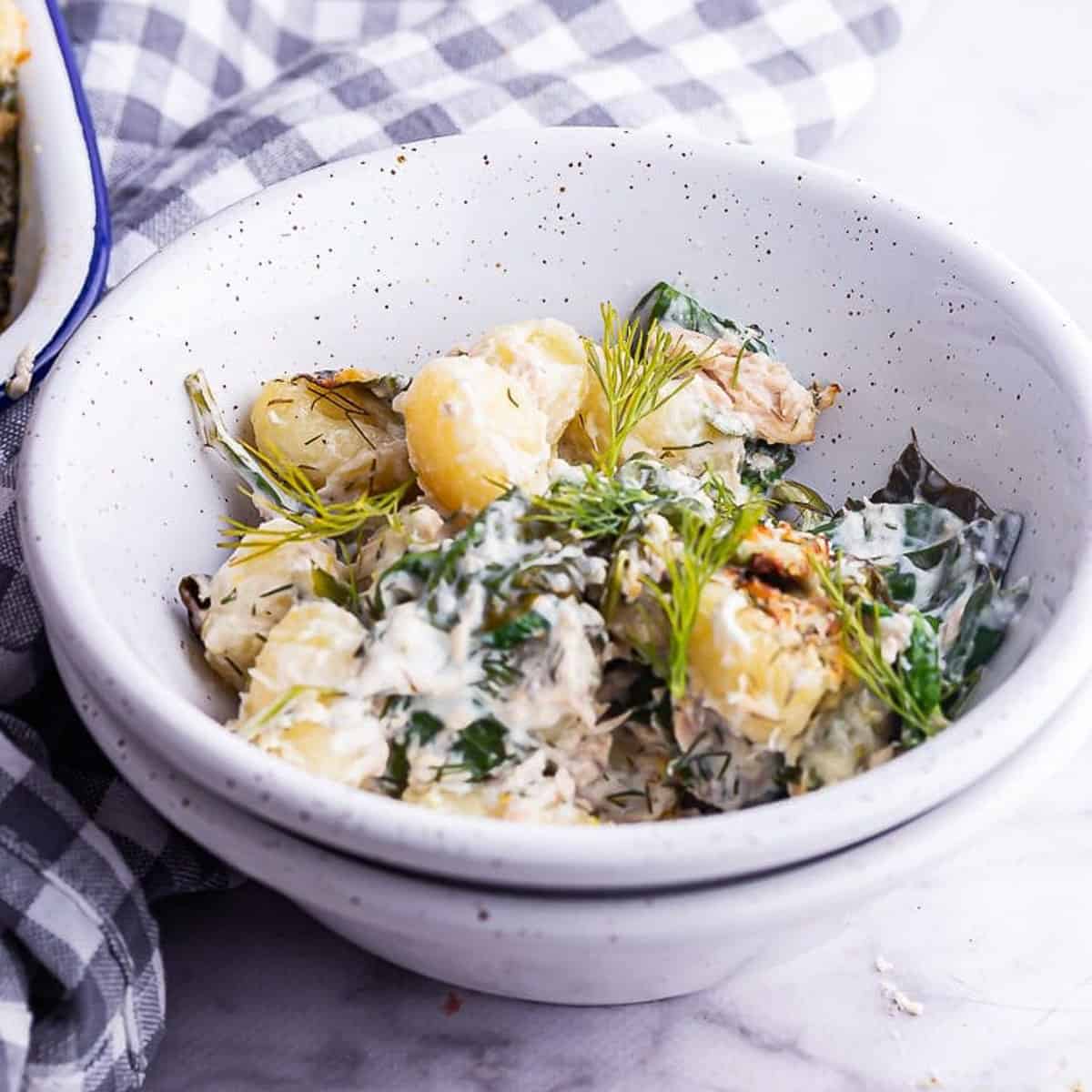 Salmon Gnocchi Bake with Spinach • The Cook Report