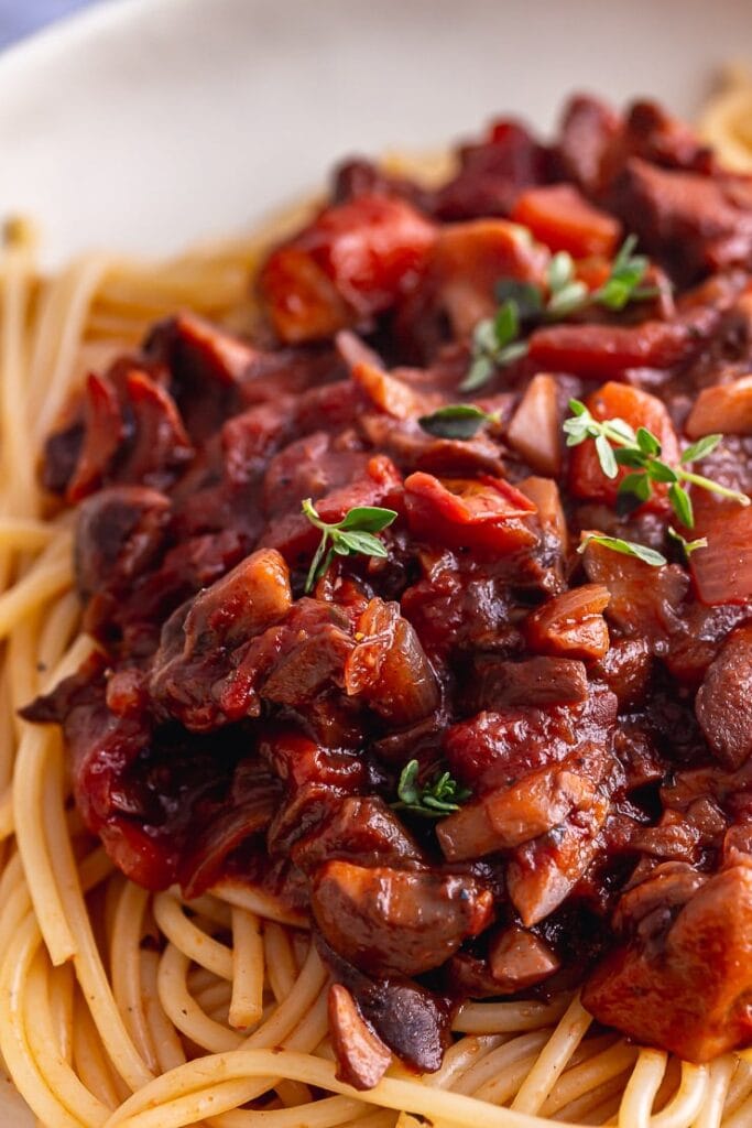 Vegetarian Spaghetti Bolognese with Mushrooms • The Cook Report