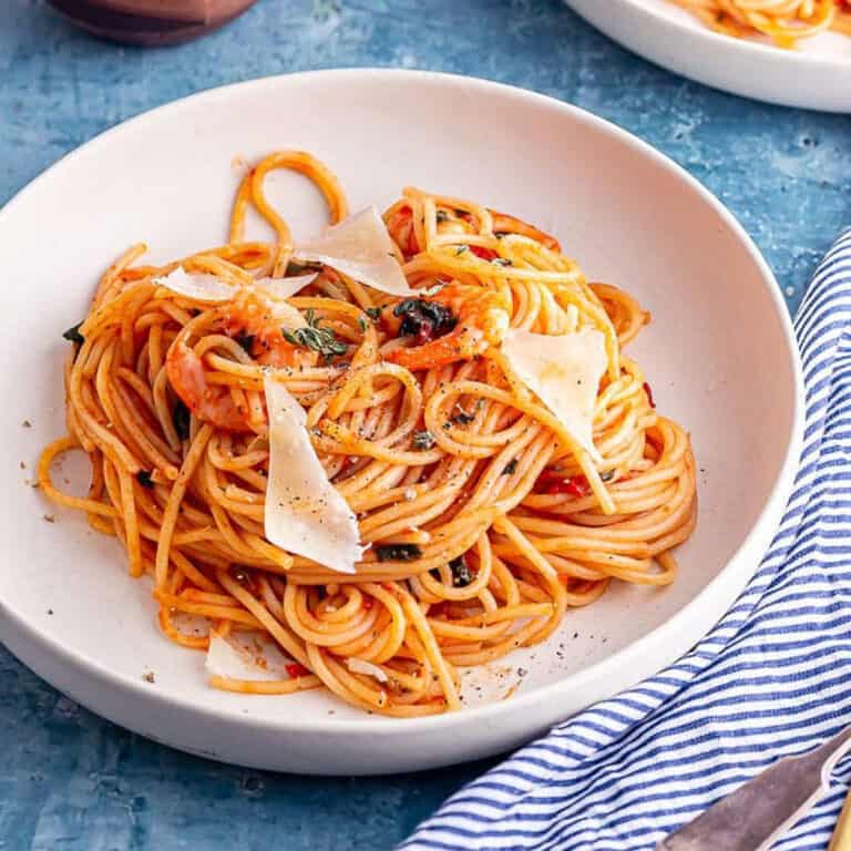 Prawn Pasta with Spicy Tomato Sauce • The Cook Report