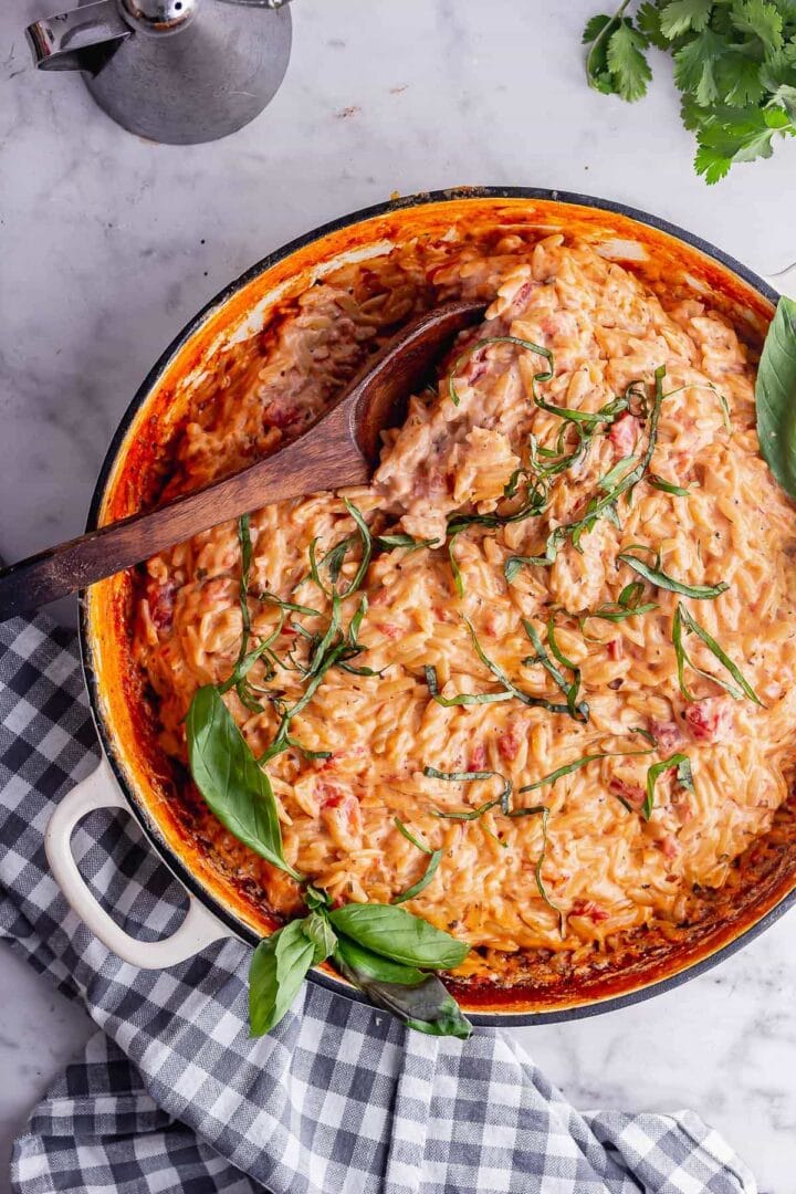 Orzo Risotto with Tomato & Mascarpone • The Cook Report