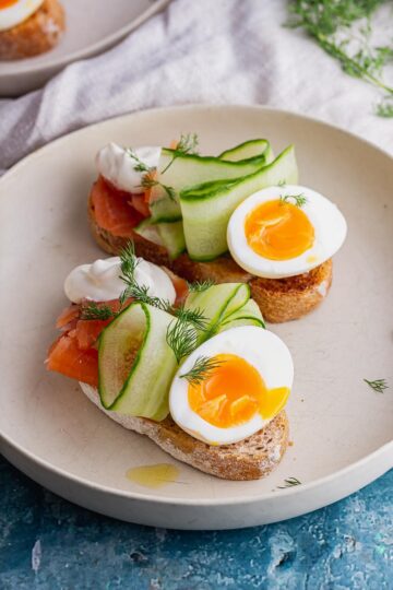 Smoked Salmon Toasts with Cucumber Ribbons • The Cook Report