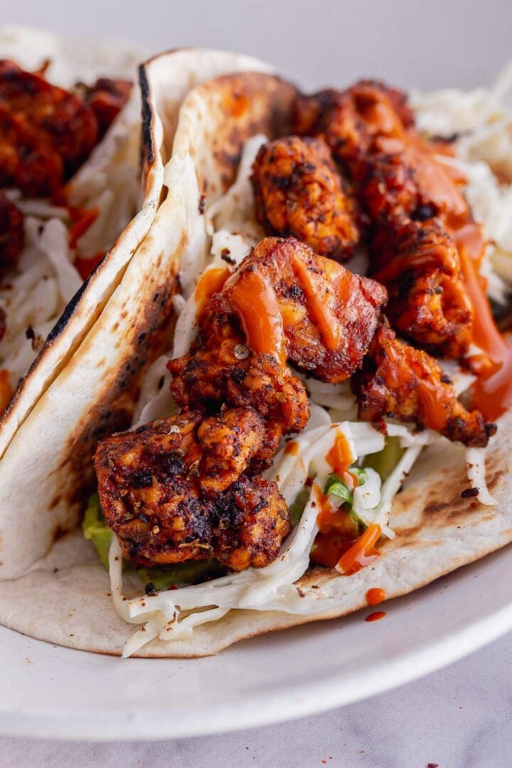 Tempeh Tacos with Quick Cabbage Slaw • The Cook Report