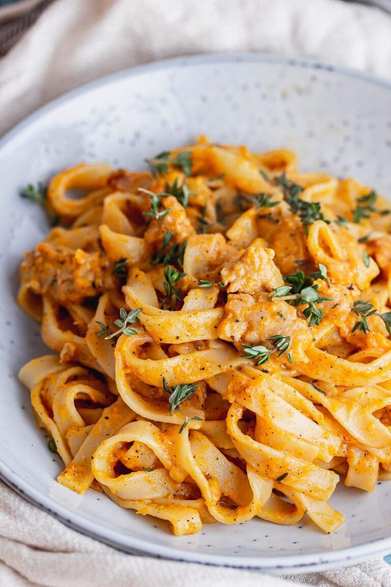 Creamy Tagliatelle with Squash and Sausage • The Cook Report