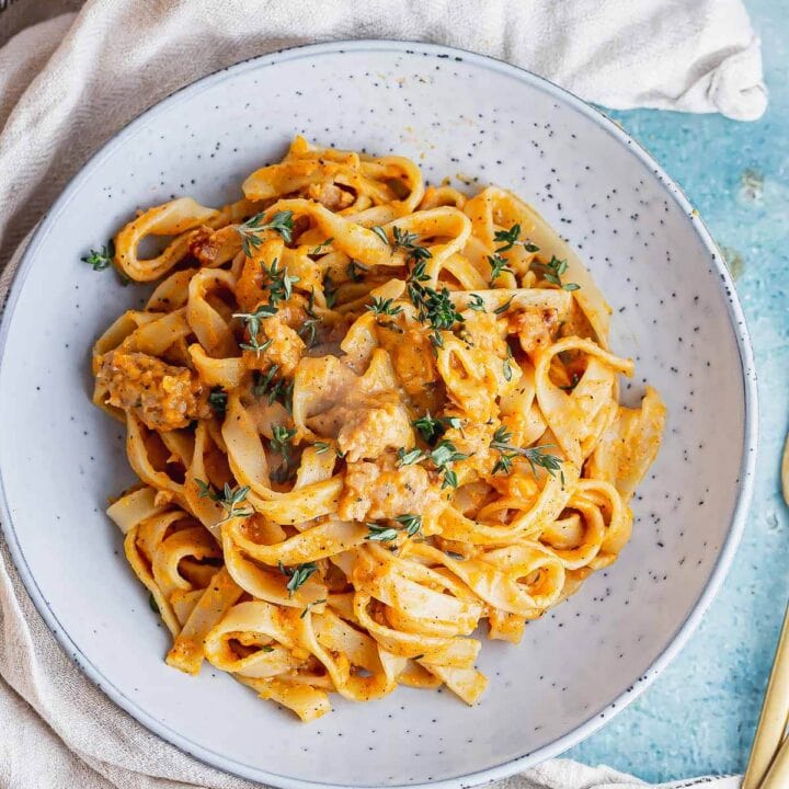 Creamy Tagliatelle with Squash and Sausage • The Cook Report