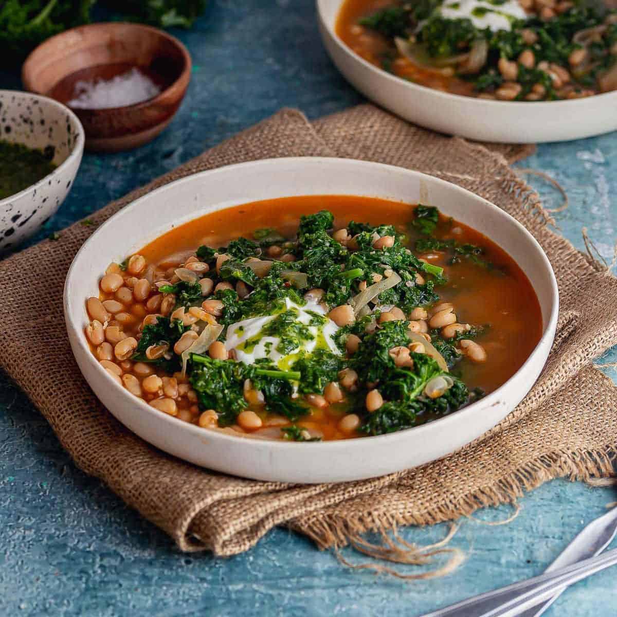 White Bean Soup with Herby Oil • The Cook Report