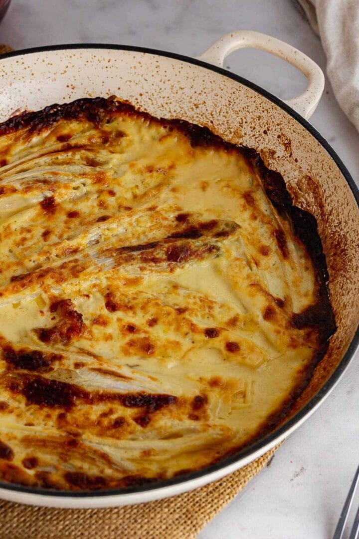 Braised Chicory Gratin with Gruyère • The Cook Report