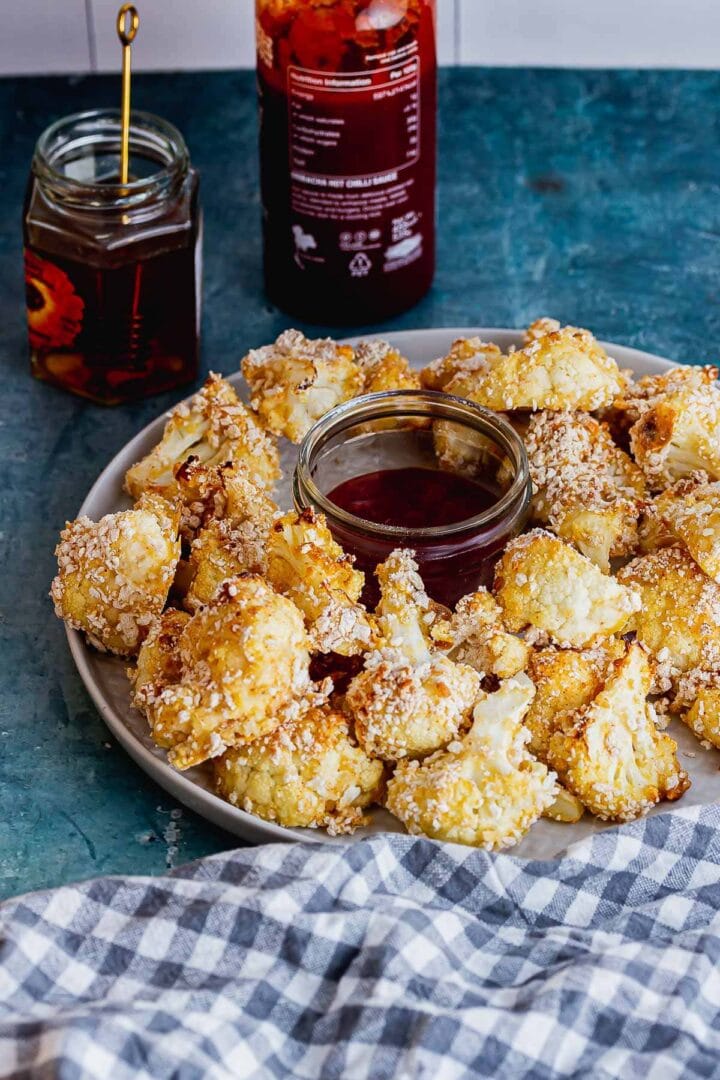 Crispy Panko Cauliflower Wings with Honey & Hot Sauce • The Cook Report