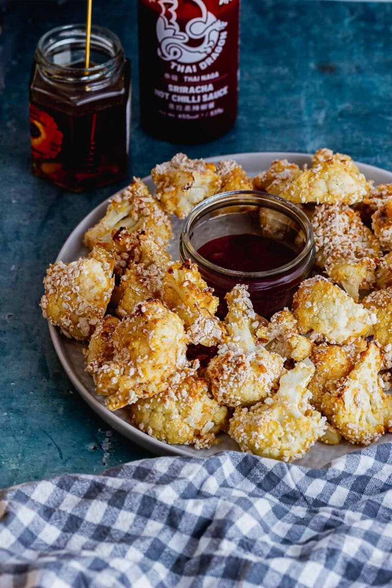 Crispy Panko Cauliflower Wings with Honey & Hot Sauce • The Cook Report