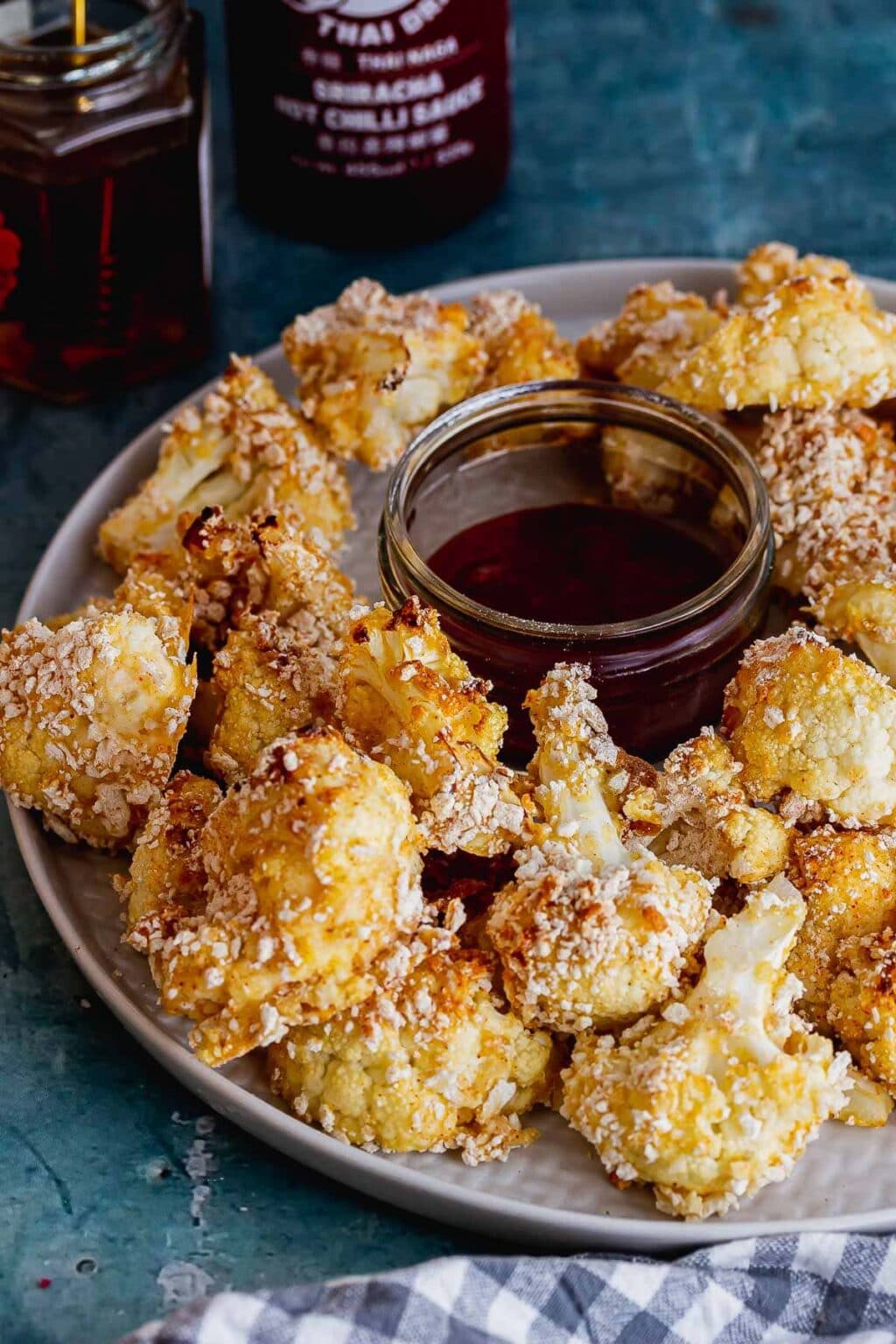 Crispy Panko Cauliflower Wings with Honey & Hot Sauce • The Cook Report
