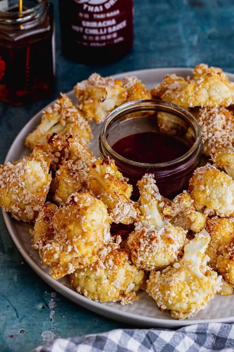 Crispy Panko Cauliflower Wings with Honey & Hot Sauce • The Cook Report