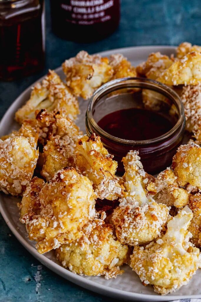 Crispy Panko Cauliflower Wings with Honey & Hot Sauce • The Cook Report