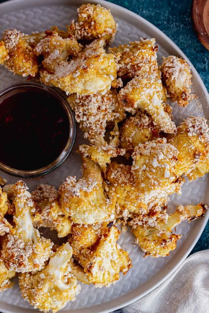 Crispy Panko Cauliflower Wings with Honey & Hot Sauce • The Cook Report