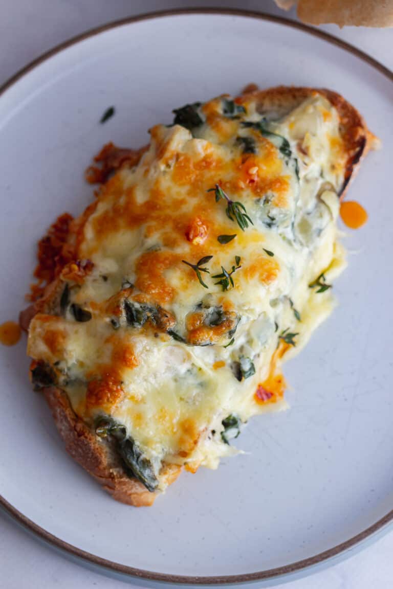 Spinach Artichoke Toasts with Cheddar • The Cook Report
