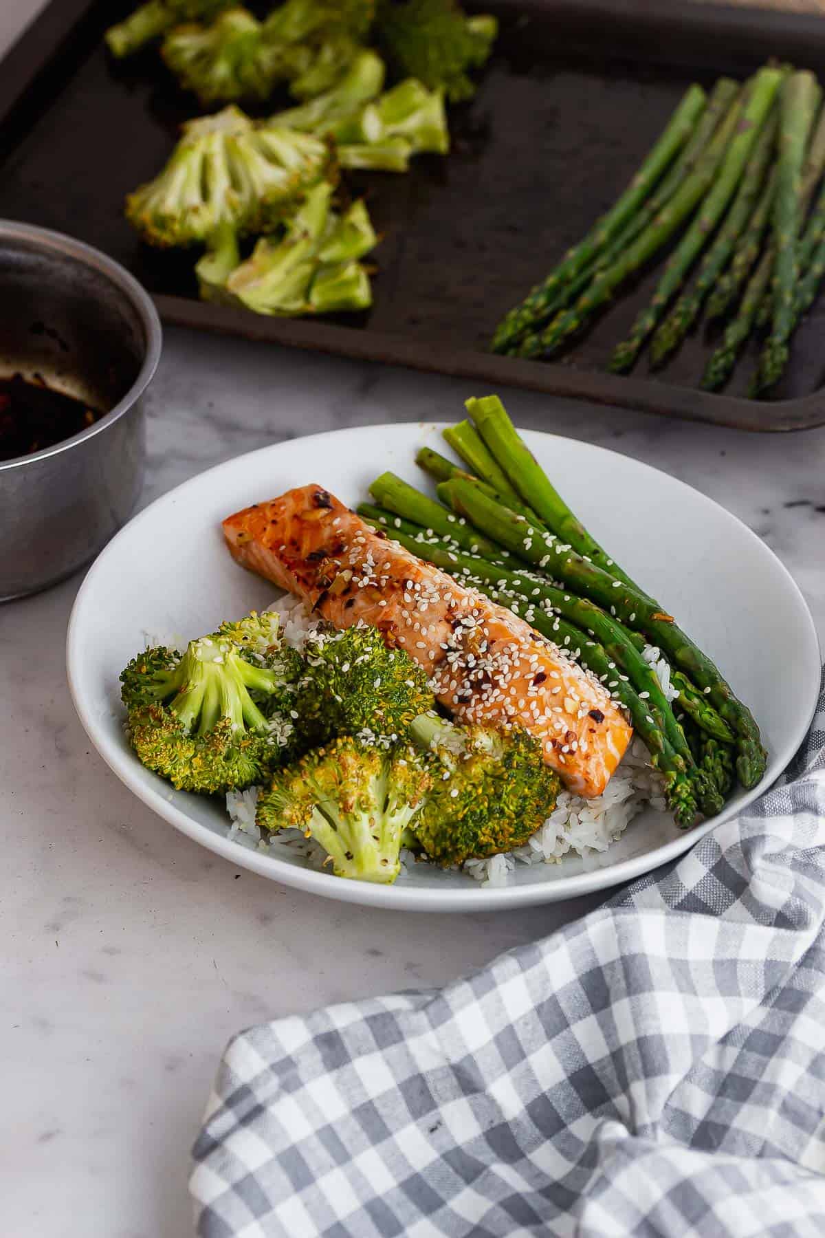 Honey Garlic Salmon with Asparagus • The Cook Report