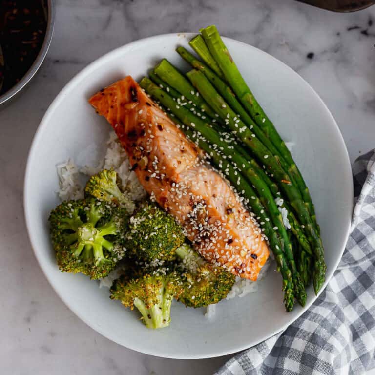 Honey Garlic Salmon with Asparagus • The Cook Report