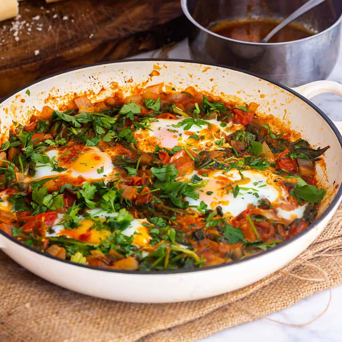 Spinach and Eggs with Chilli Butter • The Cook Report