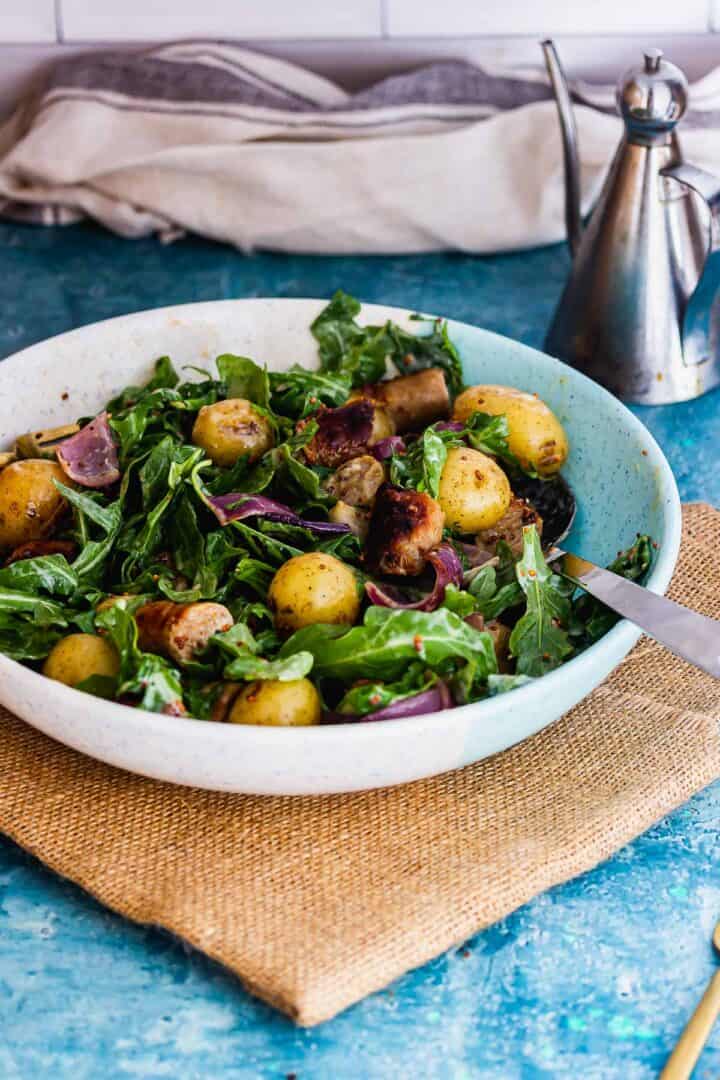 Honey Mustard Sausages with New Potatoes • The Cook Report