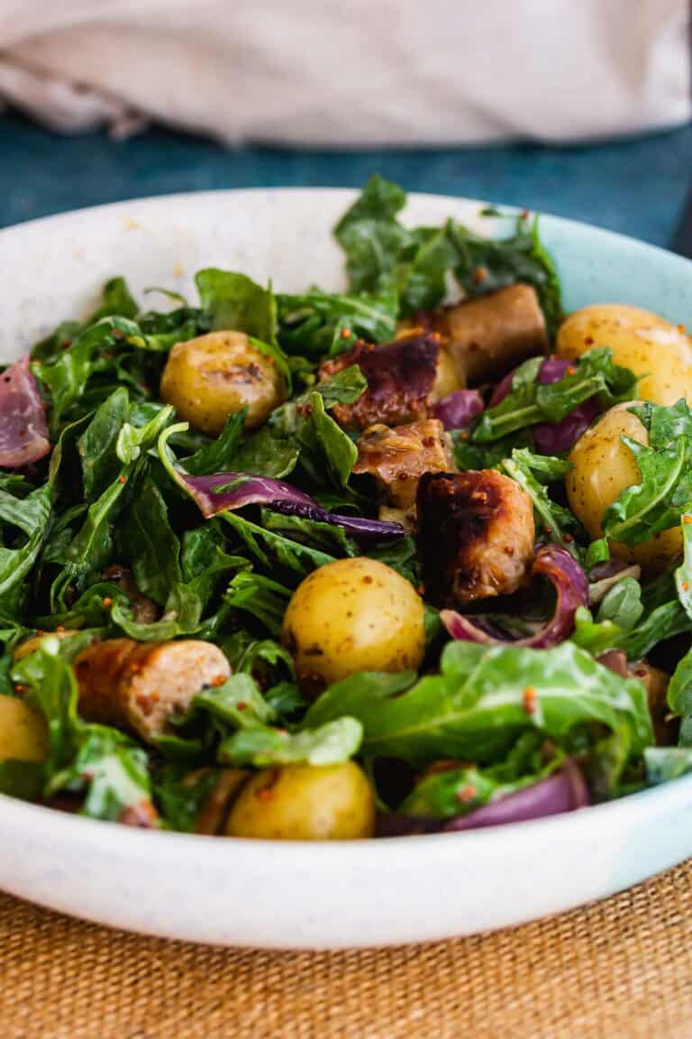 Honey Mustard Sausages with New Potatoes • The Cook Report