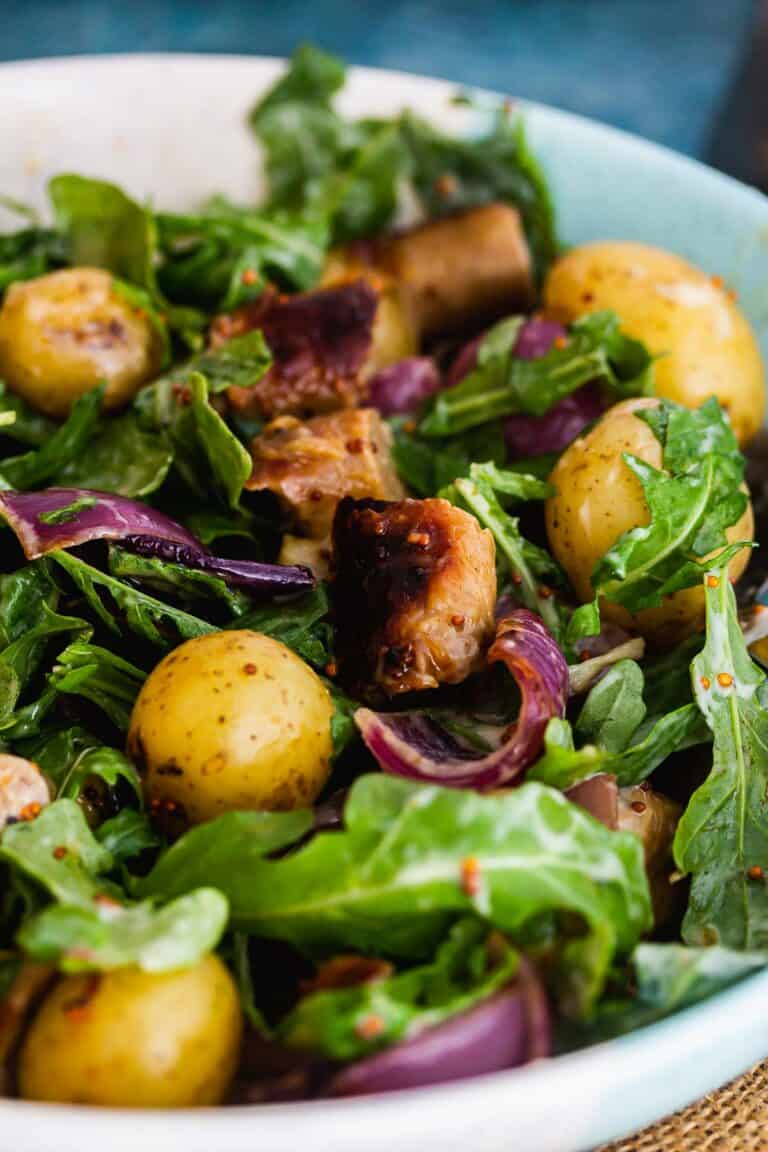 Honey Mustard Sausages with New Potatoes • The Cook Report