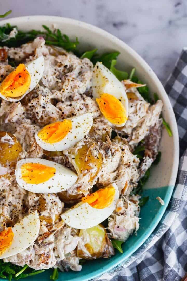 Mackerel Potato Salad with Soft Boiled Eggs • The Cook Report