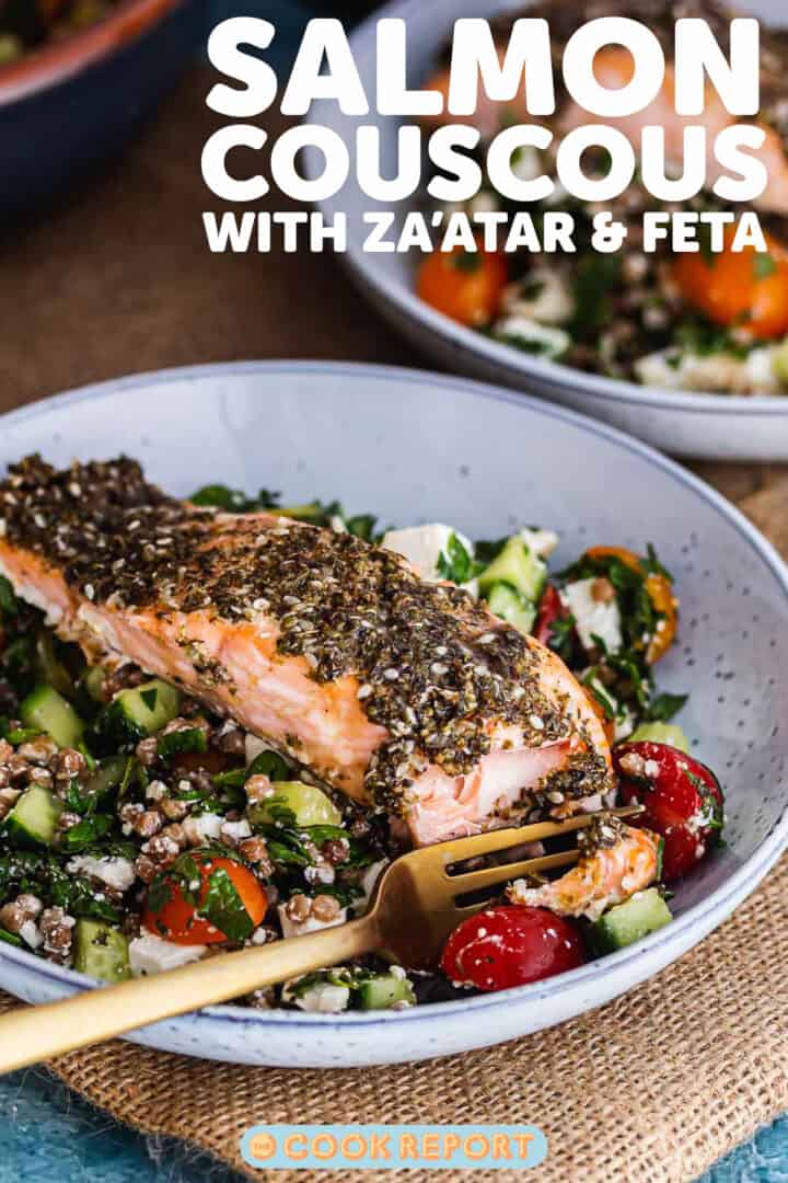 Salmon Couscous with Za'atar and Feta • The Cook Report