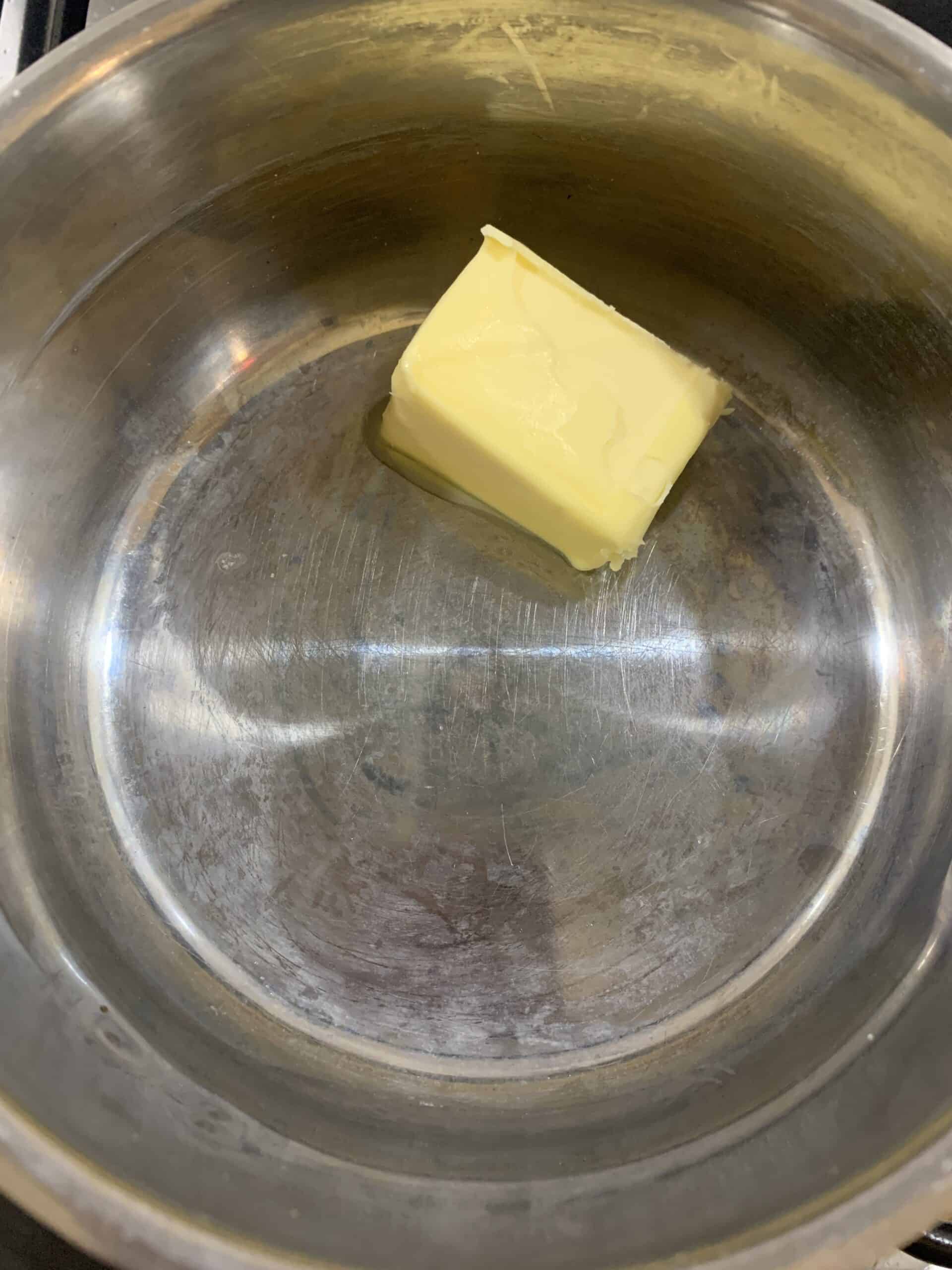 Photo of butter in a saucepan