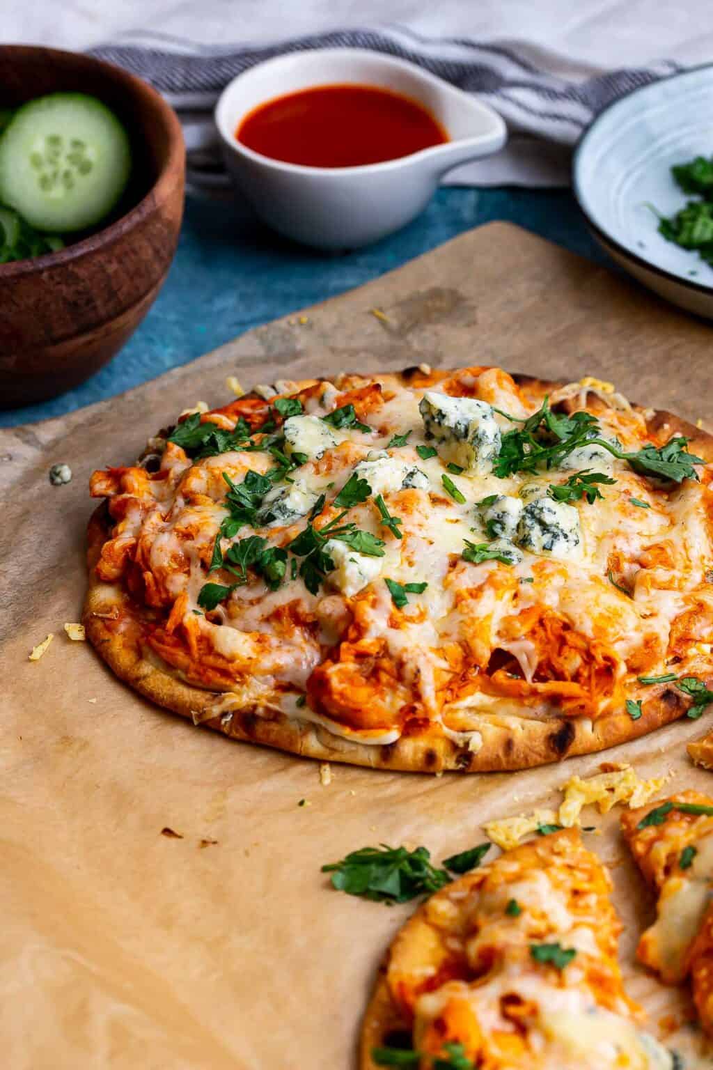 Buffalo Chicken Flatbreads • The Cook Report